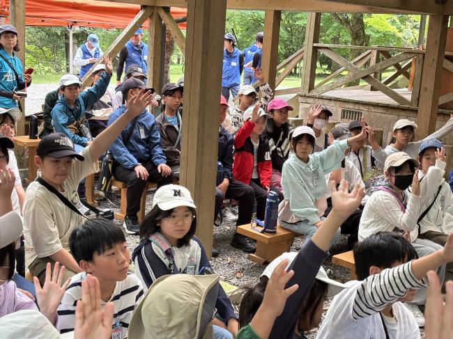 地球温暖化の原因について分かった人ー!?