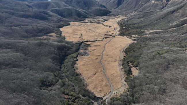 坊ガツル湿原の全景(BEFORE)