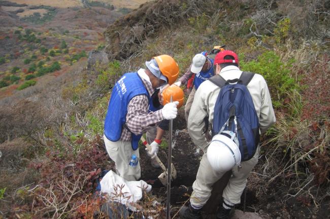 今回は下りの登山道を整備しました