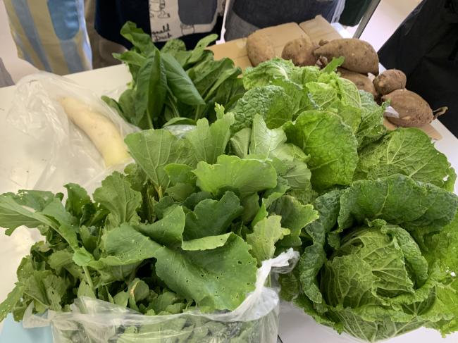 農家から頂いた廃棄予定の野菜