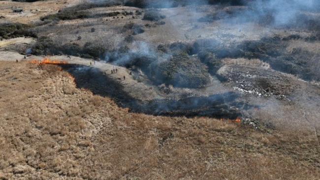 1班、2班の方向から煙があがりはじめた様子