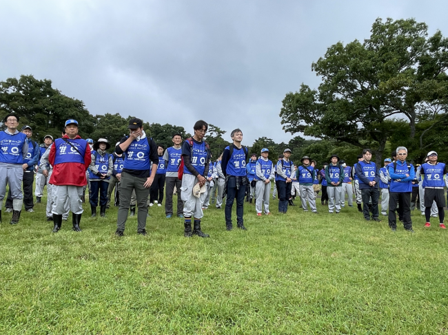 出発式にて、事務連絡・注意事項を確認します