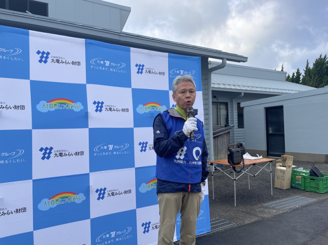 出発式:九州電力大分支店 本田支店長のご挨拶