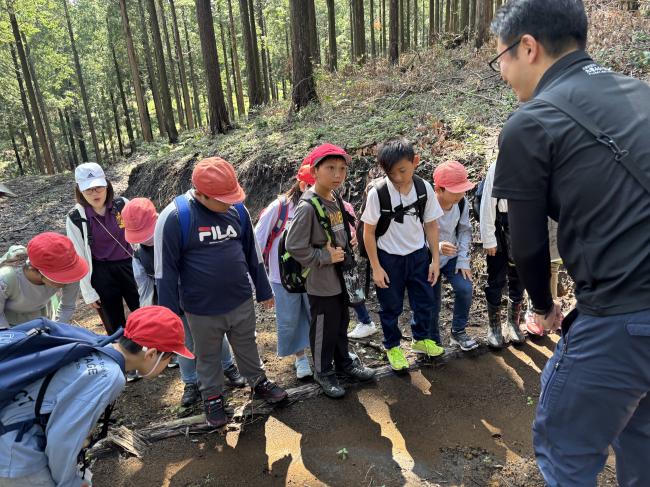 何の動物の足跡かな！？