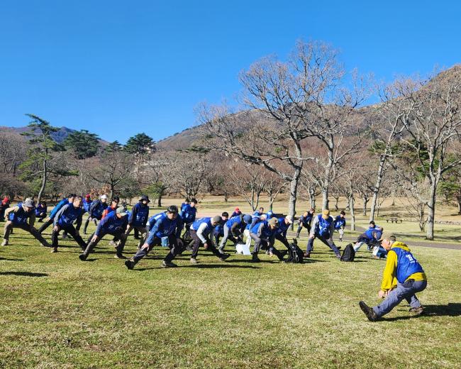 参加者全員で準備運動
