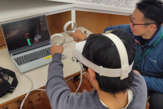 【デジタル】VR機器による間伐体験（２時間目）