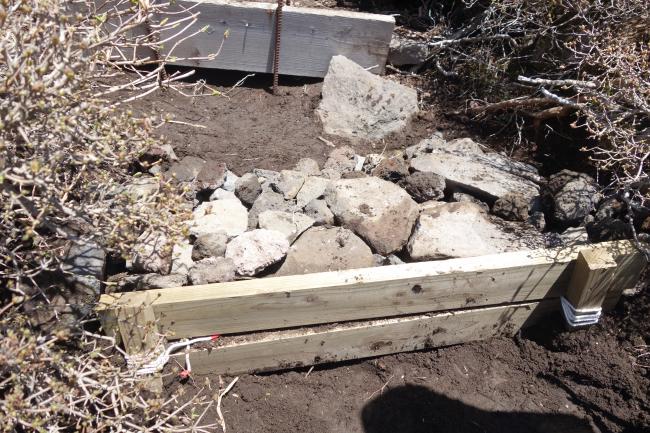 新工法による完成した水切り板